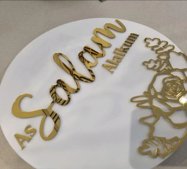 Assalamalaikum 30*30cm waterproof indoor outdoor