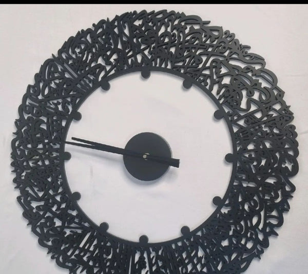 AYAtul kursi 60*60cm wood acylic clock